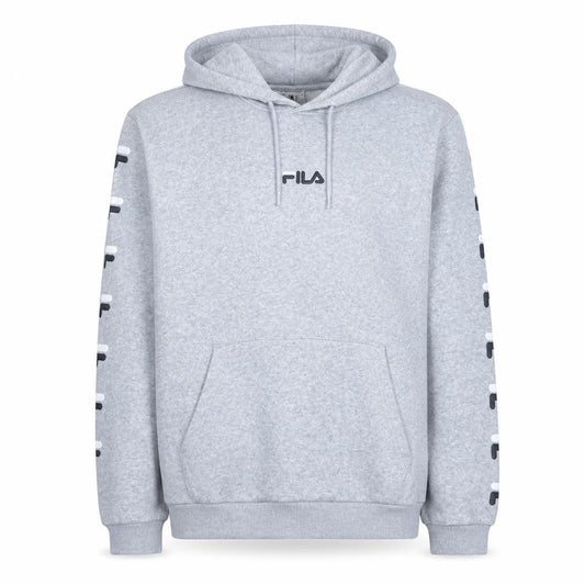 FILA Men's Grey Pullover Hoodie Size M Logo Sportswear