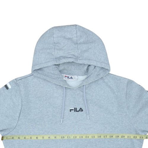 FILA Men's Grey Pullover Hoodie Size M Logo Sportswear