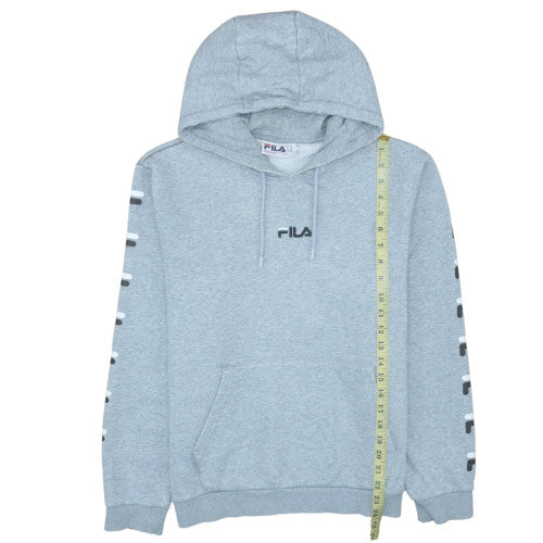 FILA Men's Grey Pullover Hoodie Size M Logo Sportswear