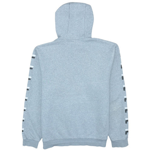 FILA Men's Grey Pullover Hoodie Size M Logo Sportswear