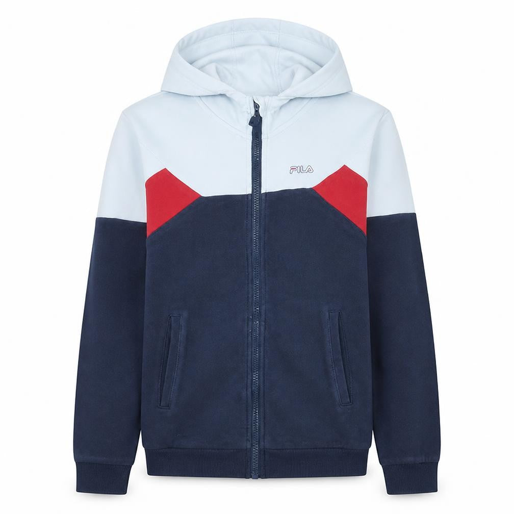 Fila Boys Multicoloured Full Zip Hoodie 13-14 Years Colourblock Logo Sweatshirt