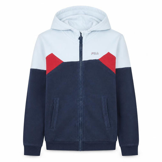 Fila Boys Multicoloured Full Zip Hoodie 13-14 Years Colourblock Logo Sweatshirt