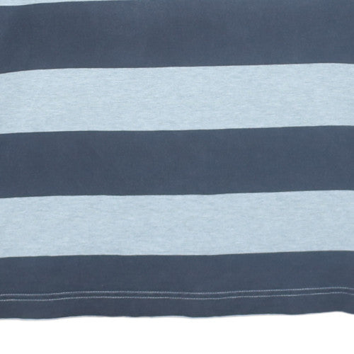 Jaeger Men's Blue 2XL Striped Collared Pullover Sweatshirt