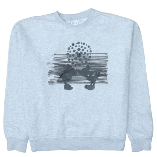 Disney x Primark Women's Grey Mickey Sweatshirt Size S 10/12 Crew Neck Pullover
