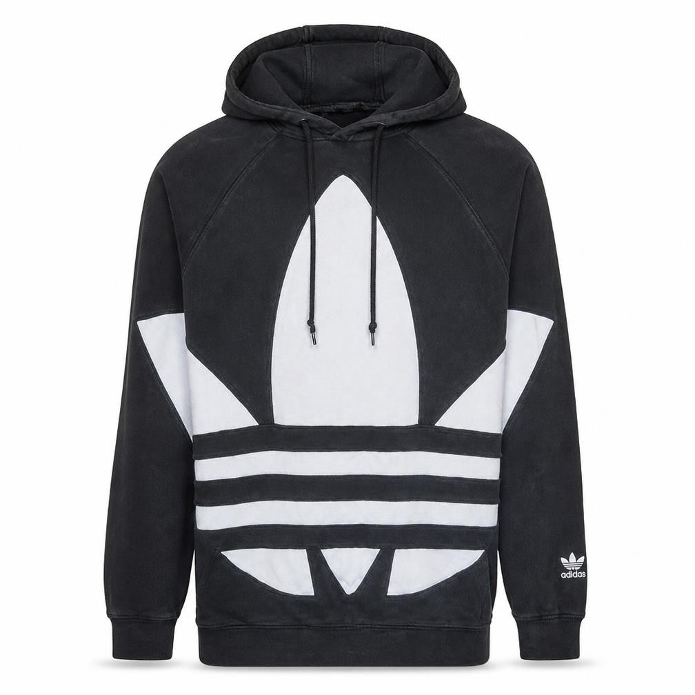 Adidas Men's Black Pullover Hoodie L Regular Fit Sports Fleece