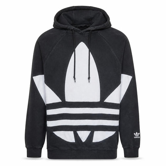 Adidas Men's Black Pullover Hoodie L Regular Fit Sports Fleece