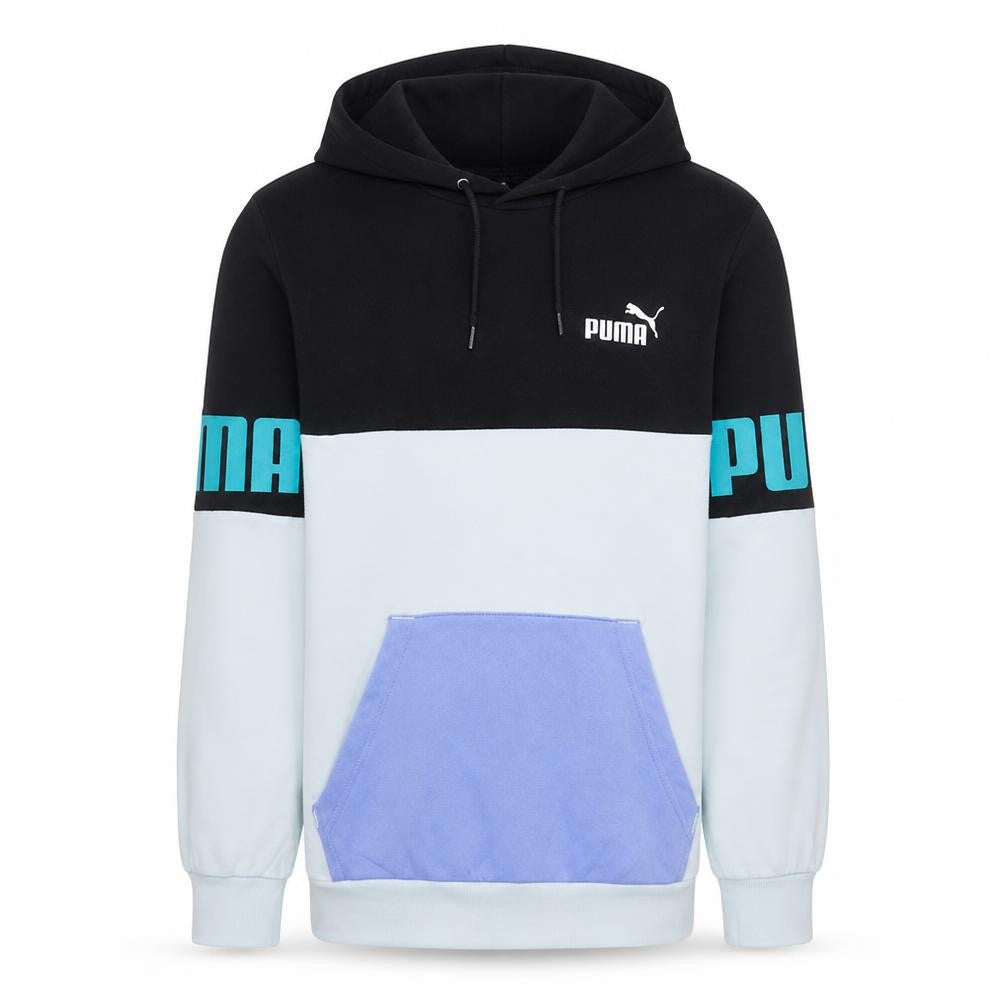 Front view of Puma Men's Multicoloured Fleece Pullover Hoodie, size S