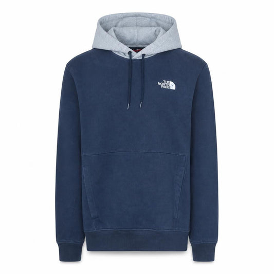 The North Face Mens Navy & Grey Pullover Hoodie Size S Cotton Blend