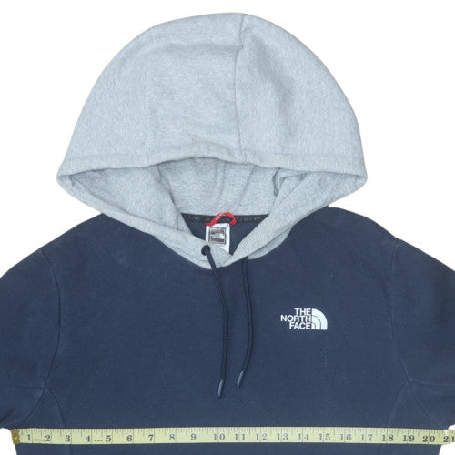 The North Face Mens Navy & Grey Pullover Hoodie Size S Cotton Blend