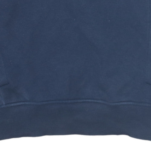 The North Face Mens Navy & Grey Pullover Hoodie Size S Cotton Blend