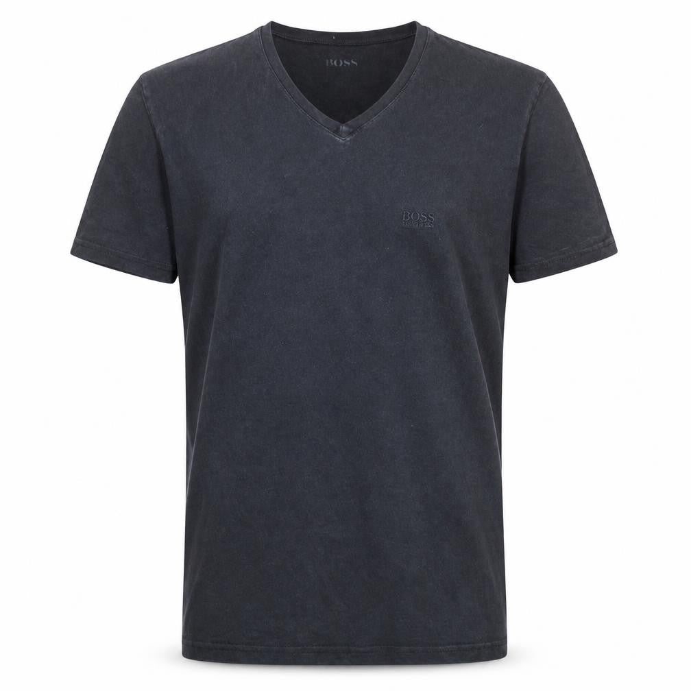 Hugo Boss Men's Black V-Neck Short Sleeve Cotton T-Shirt XL