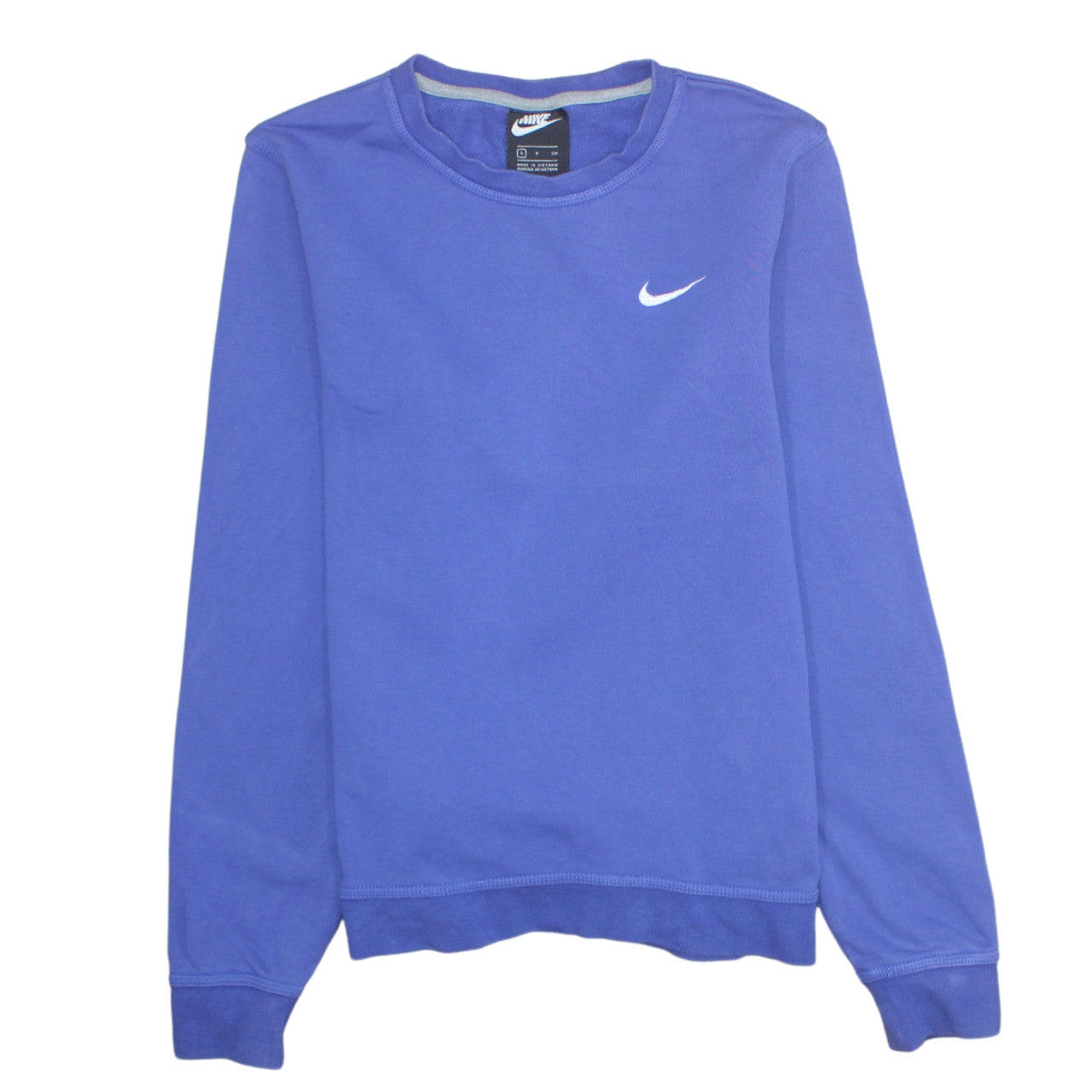 Nike Men's Blue Cotton Crew Neck Pullover Sweatshirt Size S