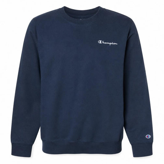 Champion Men's Navy Blue Crew Neck Sweatshirt L Cotton Blend