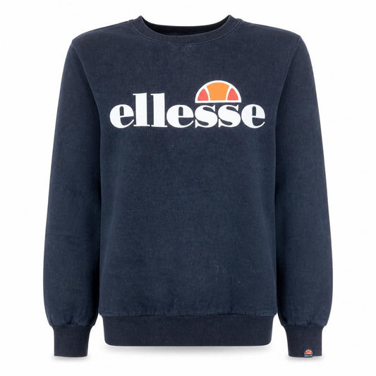 Ellesse Womens Navy Blue Crew Neck Pullover Sweatshirt UK 8