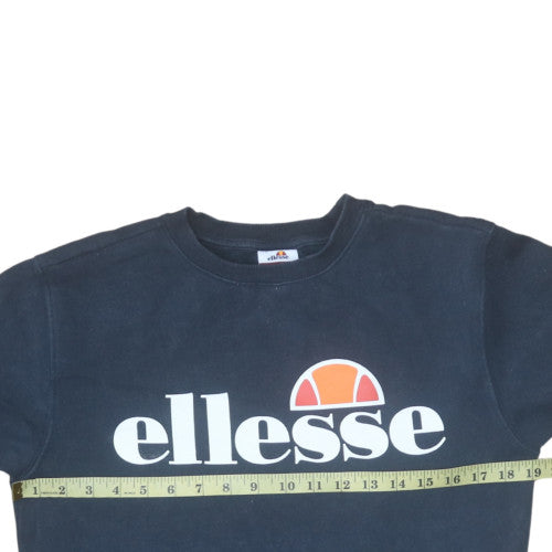 Ellesse Womens Navy Blue Crew Neck Pullover Sweatshirt UK 8