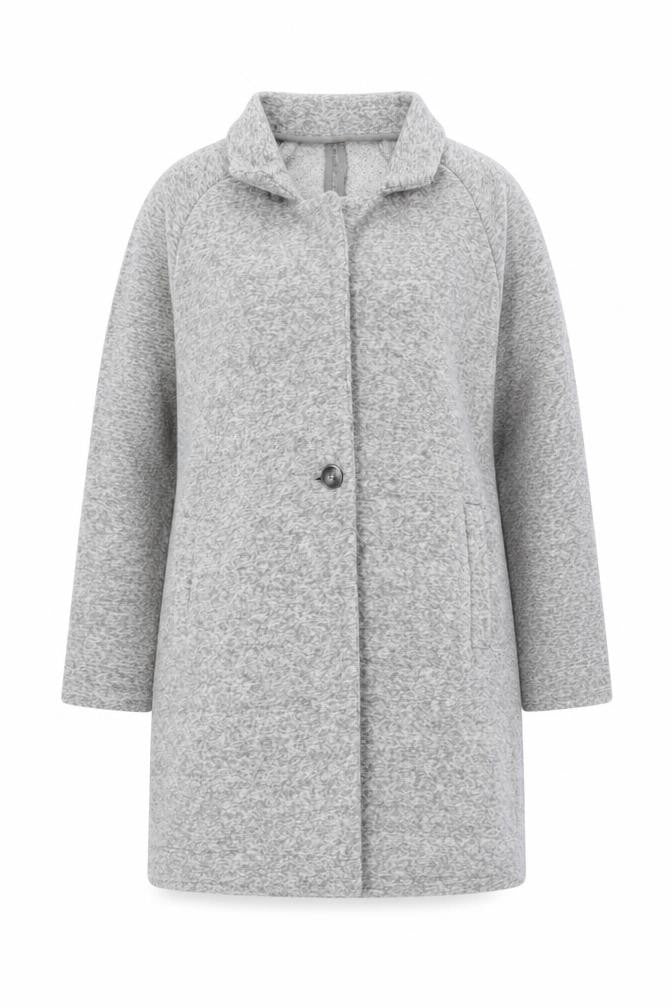 Next Women’s Grey Mid-Length Button Overcoat Size 12
