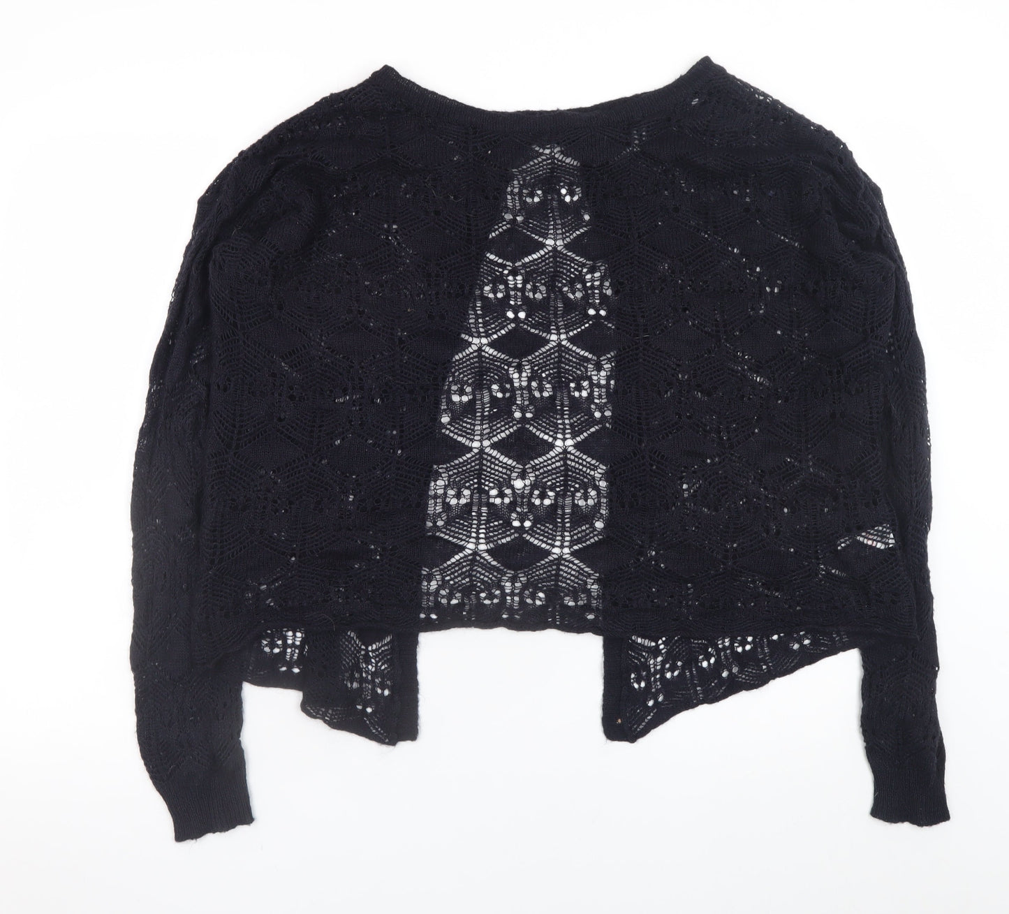 Topshop Tall Women's Black Open Knit Cardigan UK 14
