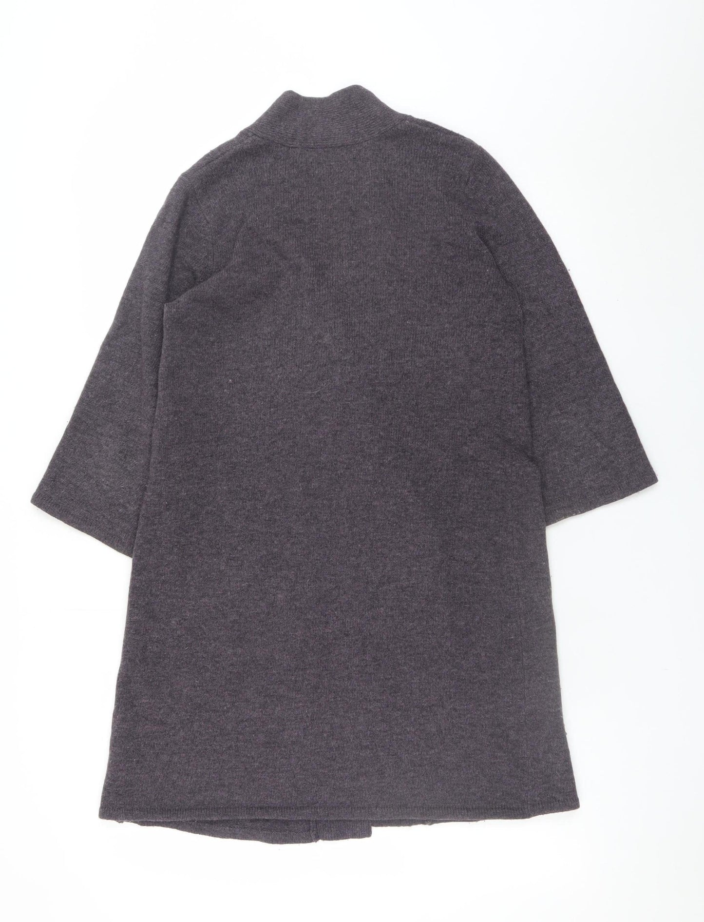 Kenar Women's Grey Wool Angora Blend Long Cardigan UK 10 S
