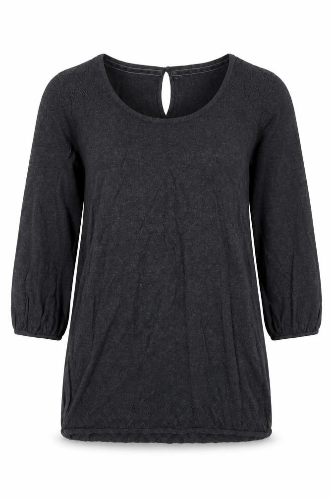 FatFace Women's Black Cotton 3/4 Sleeve Pullover Jumper Size 10