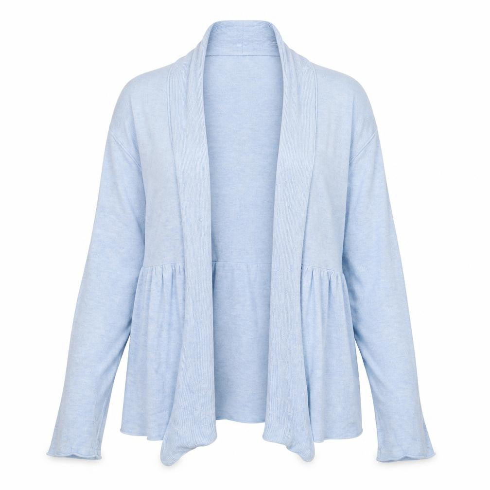 Whistles Women Blue Long Sleeve Cardigan Size 12 100% Cotton