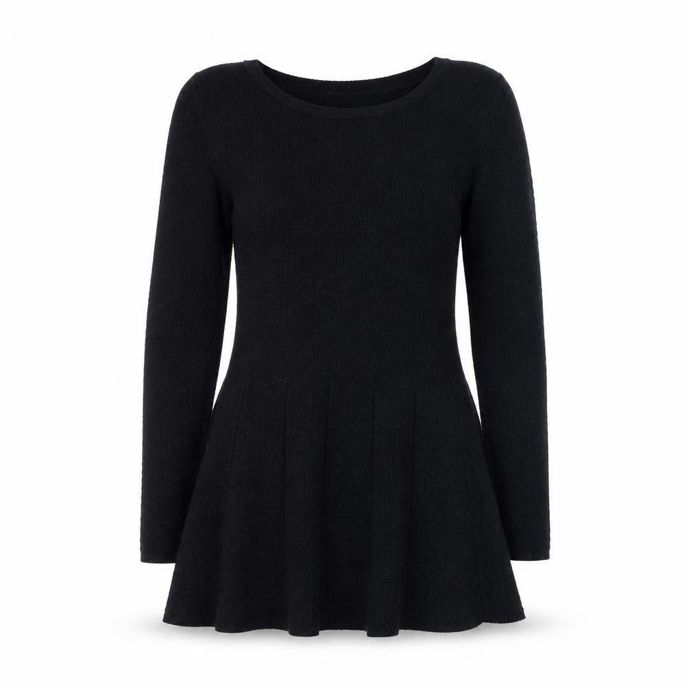 Next Women’s Black Knit Fit & Flare Dress Size 8 Long Sleeve
