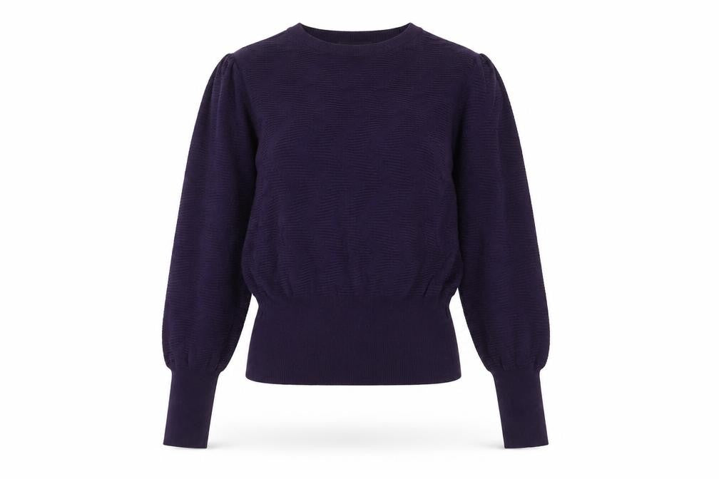 Marks and Spencer Women Purple Crew Neck Knit Pullover Jumper M