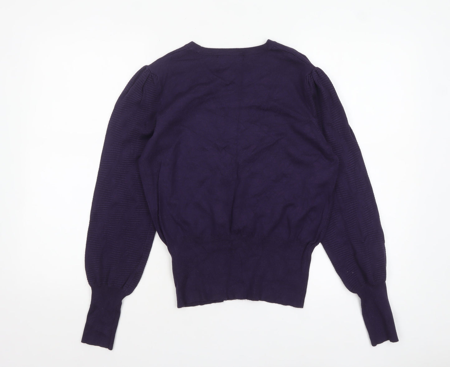 Marks and Spencer Women Purple Crew Neck Knit Pullover Jumper M