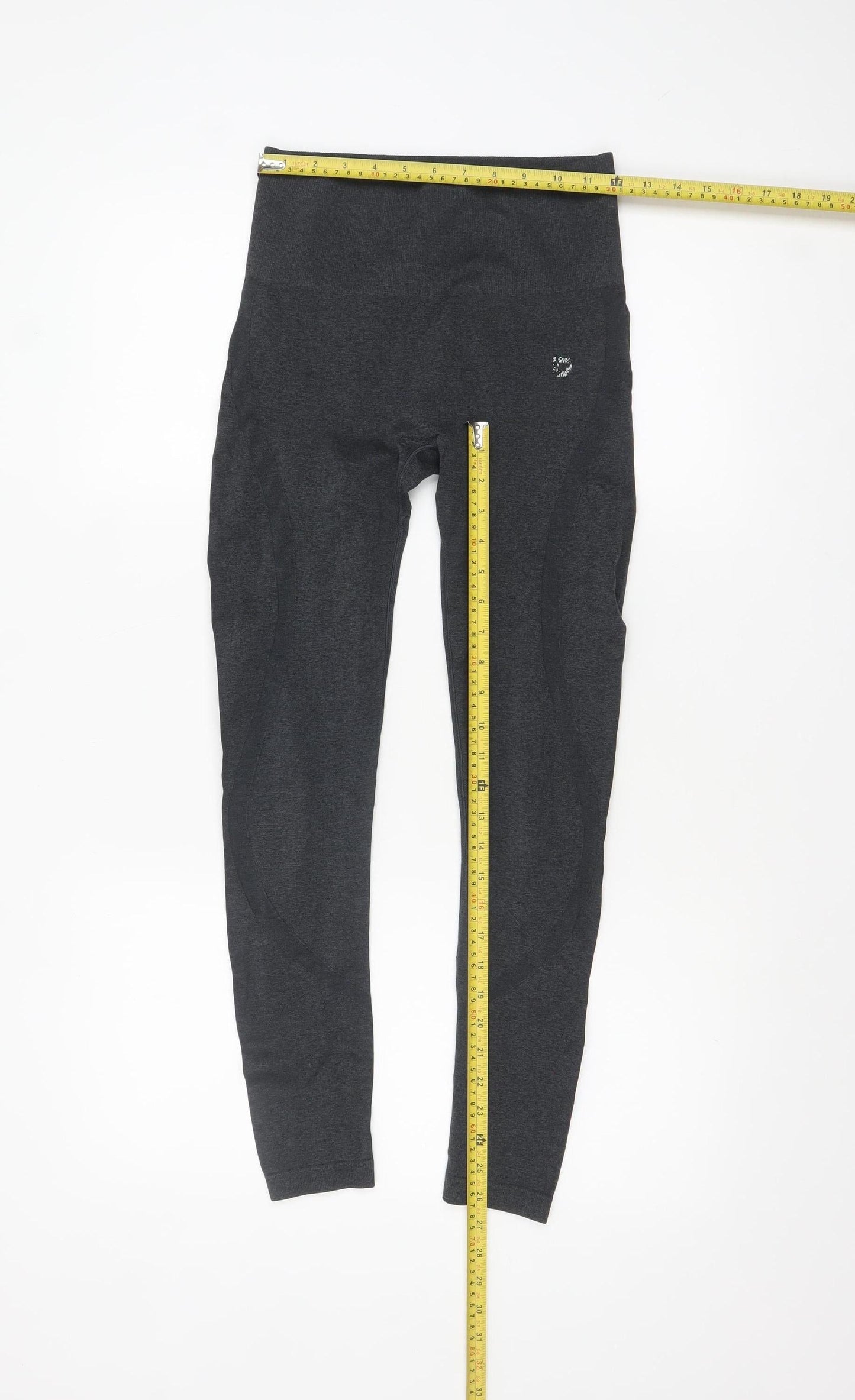 Blu Womens Black Seamless Leggings S Compression Activewear