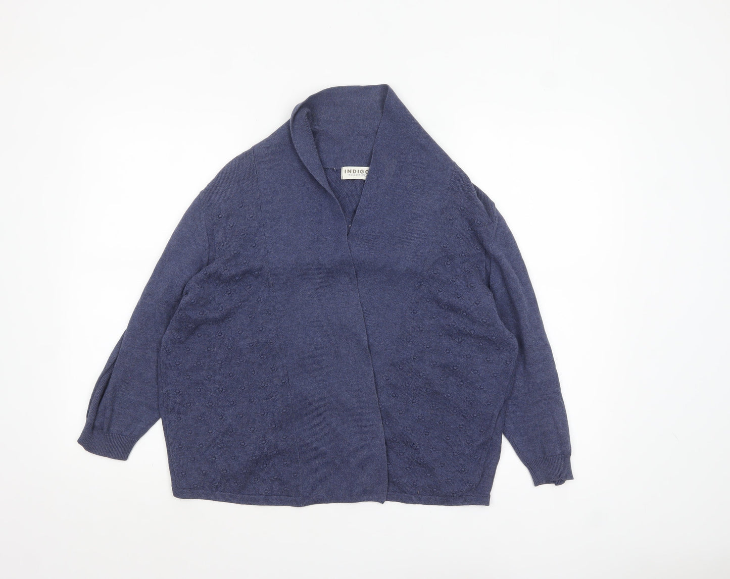 Marks and Spencer Women’s Blue Cardigan Size 18 Relaxed Fit Knitwear