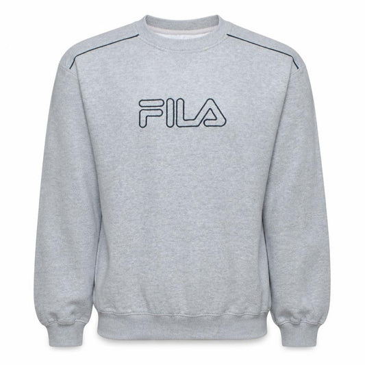 Fila Men's Grey Crew Neck Logo Pullover Sweatshirt Size L