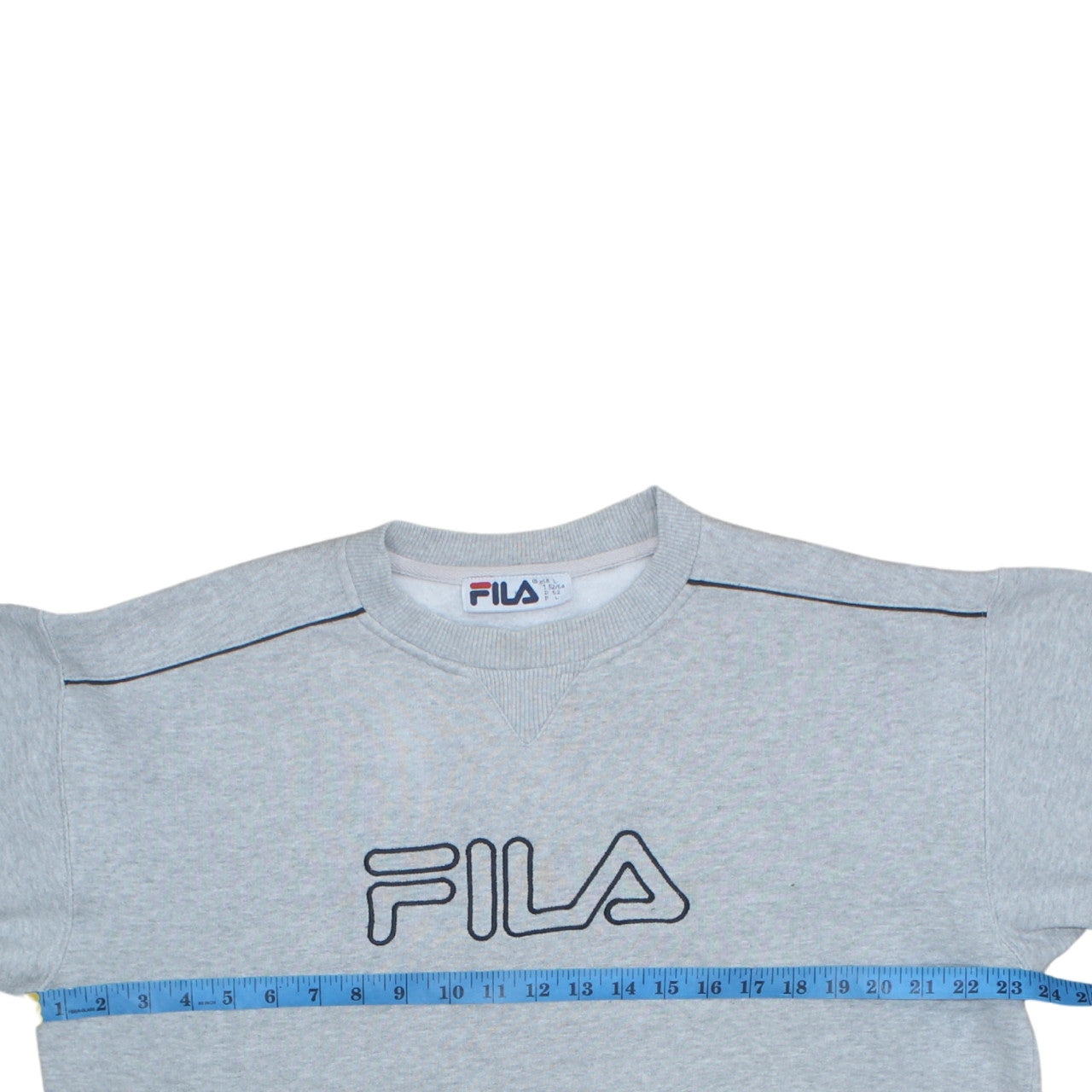 Fila Men's Grey Crew Neck Logo Pullover Sweatshirt Size L