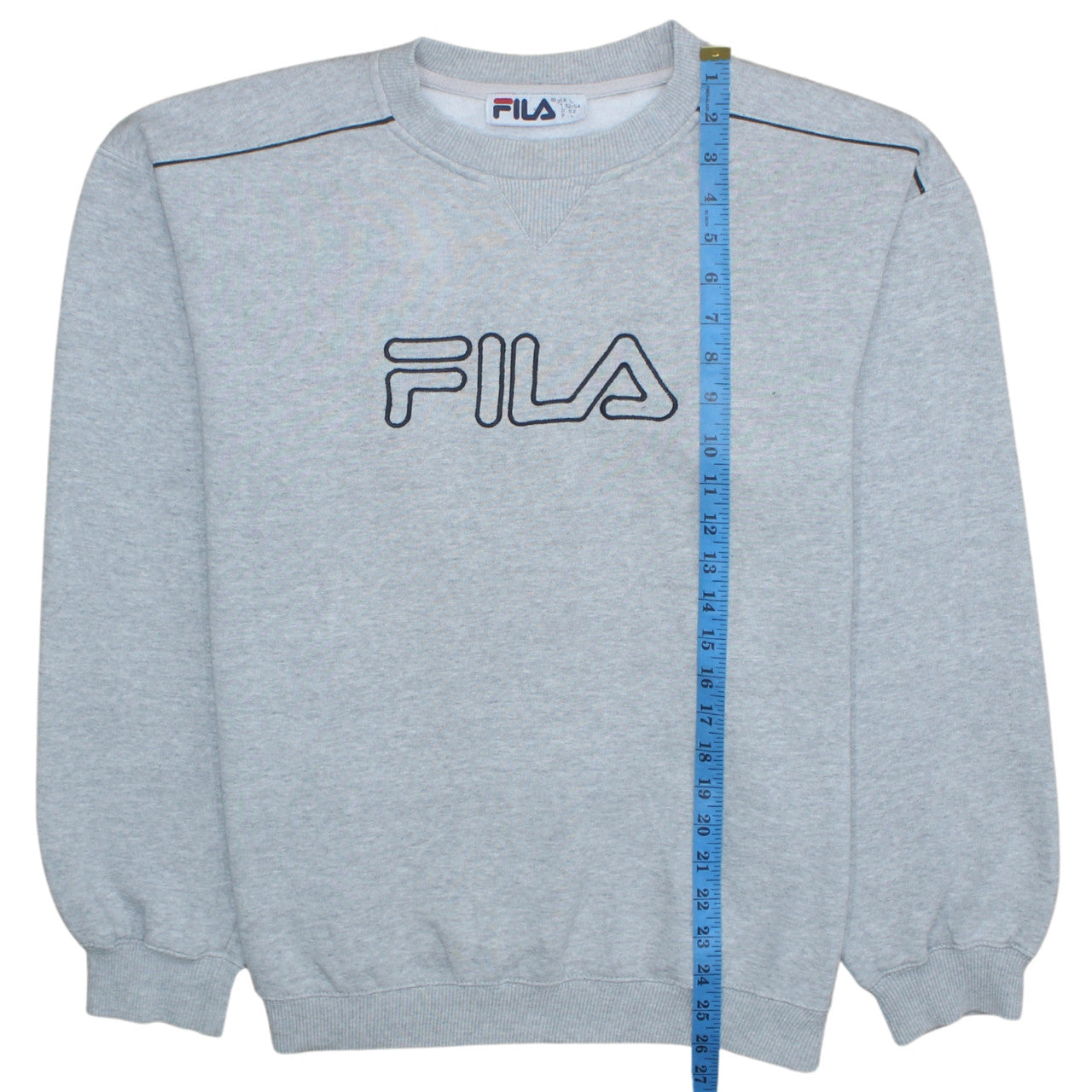 Fila Men's Grey Crew Neck Logo Pullover Sweatshirt Size L