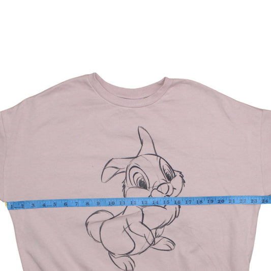 Disney Women Pink Thumper Sweatshirt UK 12/14 Medium Pullover