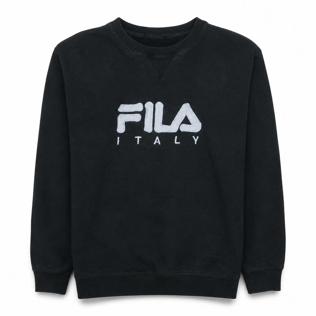 Fila Men's Black Crew Neck Pullover Sweatshirt Size M