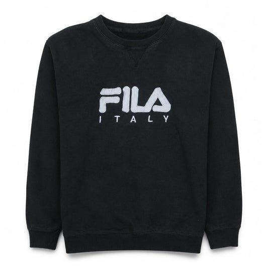 Fila Men's Black Crew Neck Pullover Sweatshirt Size M