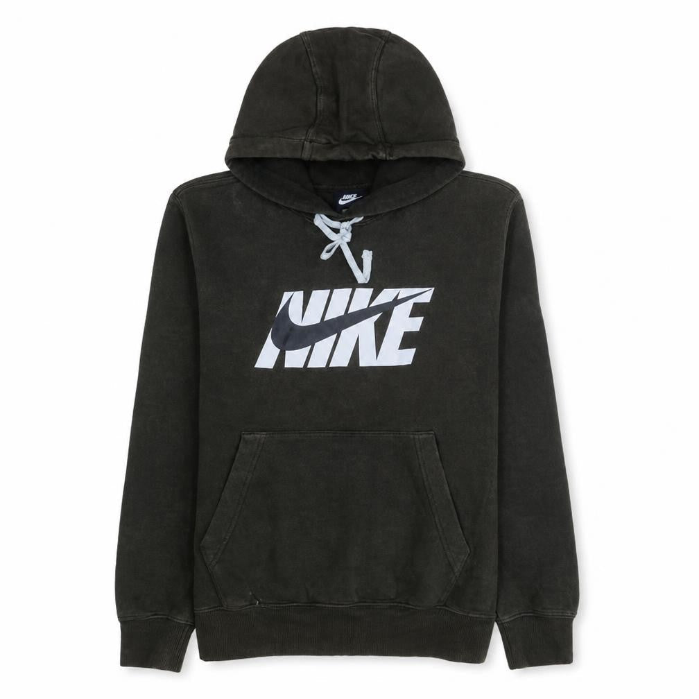 Nike Men Green Pullover Hoodie M Regular Fit Sports Logo Fleece