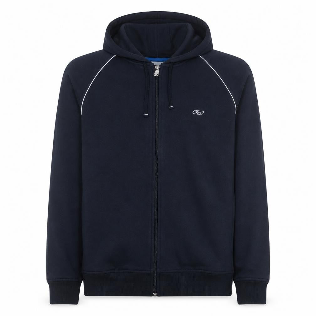 Reebok Men’s Blue Full Zip Hoodie Size L Regular Fit Sportswear