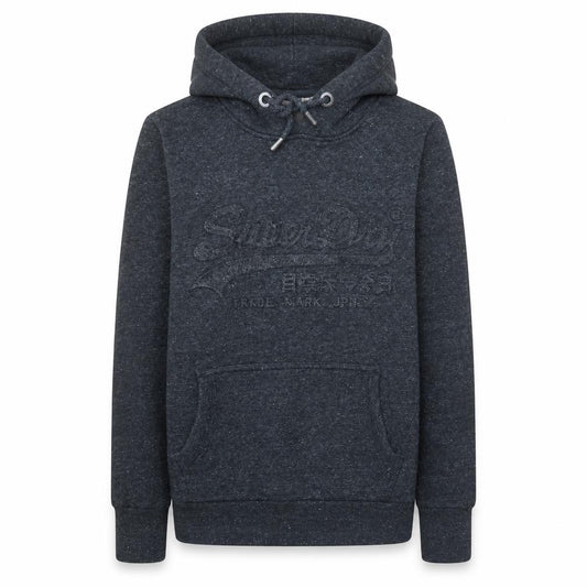 Superdry Womens Black Pullover Hoodie Size 14 Graphic Logo Hooded Sweatshirt