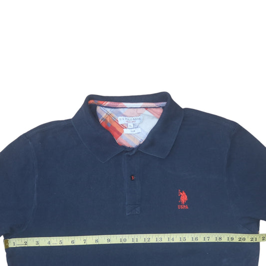 U.S. Polo Assn. Men's Blue Slim Fit XL Cotton Polo Shirt