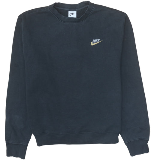 Nike Women Black Small Crew Neck Pullover Sweatshirt