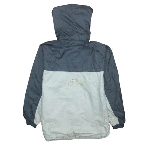 Adidas Mens Grey L Windbreaker Hooded Full Zip Jacket