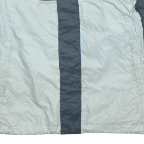 Adidas Mens Grey L Windbreaker Hooded Full Zip Jacket