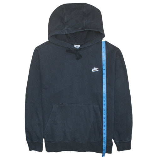 Nike Mens Black Pullover Hoodie Large Fleece Cotton Blend