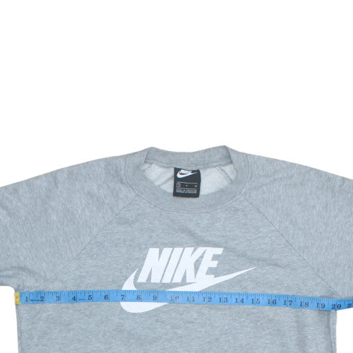Nike Womens Grey Small Pullover Crew Neck Sweatshirt