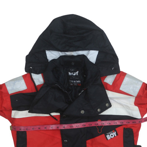 Thermo Boy Women's Red XS Ski Jacket Hooded Insulated Waterproof Winter Coat