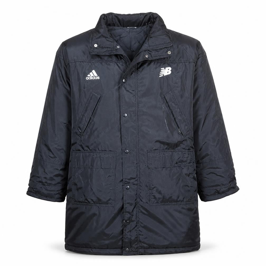 Adidas Men's Black XL Long Parka Coat Winter Insulated Sports Jacket