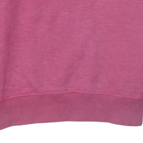 Superdry Women Pink Crew Neck Pullover Sweatshirt L Vintage Style