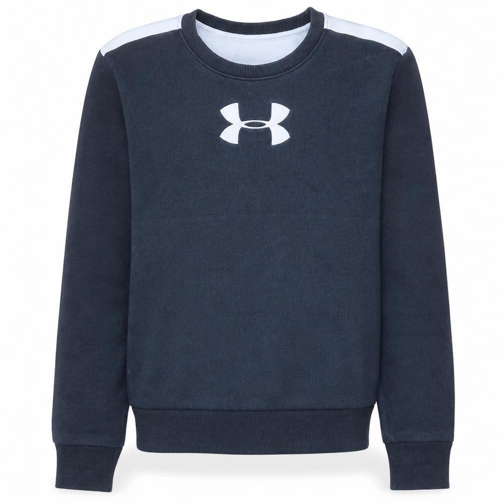 Under Armour Men's Black & White Crew Neck Loose Fit Sweatshirt M