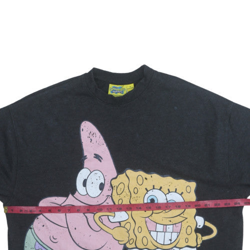 SpongeBob SquarePants Women's Black Graphic Pullover Sweatshirt Size S