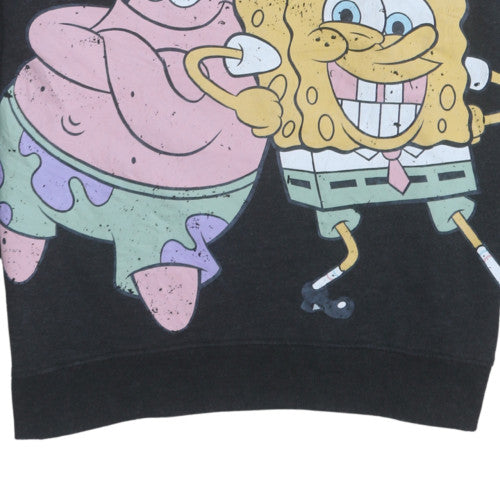 SpongeBob SquarePants Women's Black Graphic Pullover Sweatshirt Size S